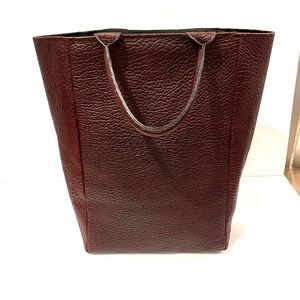 Wildgoose Texas Made Reddish Brown Pebbled Leather Wine Carrier or Tote …